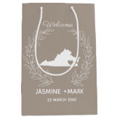 Welkom bij Virginia bruiloft party aangepast Medium Cadeauzakje (Voorkant)