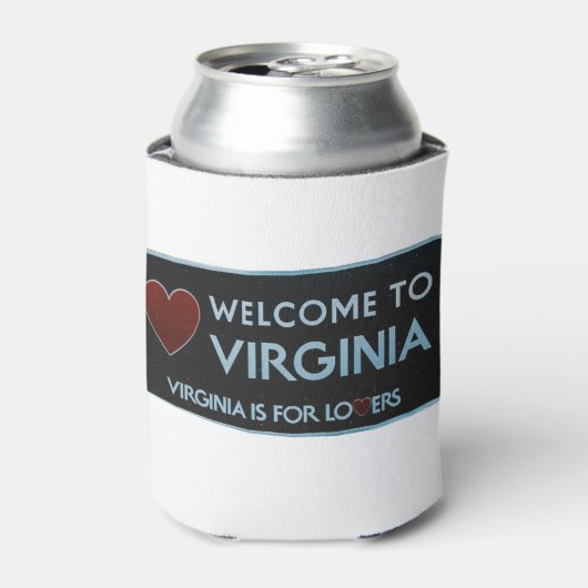 Welkom bij Virginia Sign Blikjeskoeler (Blikje Voorkant)
