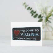 Welkom bij Virginia Sign Briefkaart (Staand voorkant)