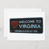 Welkom bij Virginia Sign Briefkaart (Voorkant / Achterkant)