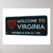 Welkom bij Virginia Sign Poster (Voorkant)
