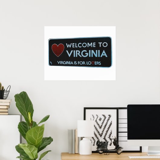 Welkom bij Virginia Sign Poster (Thuiskantoor)