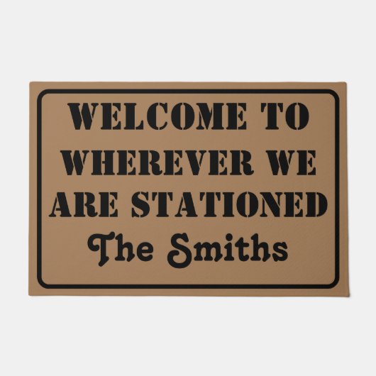 Welkom bij Waar we ook zijn gestationeerd Deurmat (Voorkant)