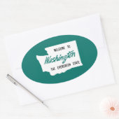 Welkom bij Washington - USA Ovale Sticker (Envelop)