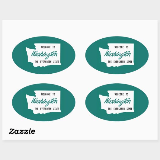 Welkom bij Washington - USA Ovale Sticker (Vel)