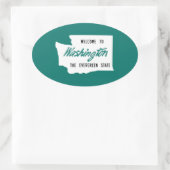 Welkom bij Washington - USA Ovale Sticker (Tas)