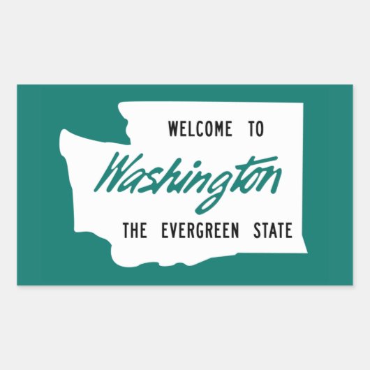 Welkom bij Washington - USA Rechthoekige Sticker (Voorkant)