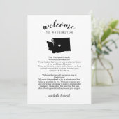 Welkom bij Washington Wedding Letter & Route (Staand voorkant)