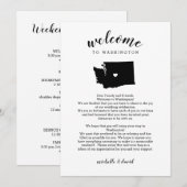 Welkom bij Washington Wedding Letter & Route (Voorkant / Achterkant)