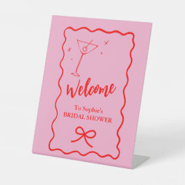 Welkom bij Wavy Retro Vrijgezellenfeest Reclamebord Met Voetstuk