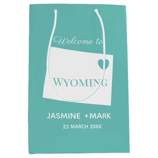 Welkom bij Wayoming om huwelijksgewoonten te perso Medium Cadeauzakje (Voorkant)