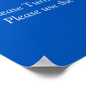 Welkom bij Wedding Cobalt Blue Poster (Hoek)