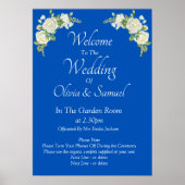 Welkom bij Wedding Cobalt Blue Poster (Voorkant)