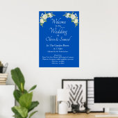Welkom bij Wedding Cobalt Blue Poster (Thuiskantoor)