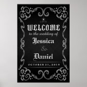 Welkom bij Wedding Halloween Spider Poster Sign (Voorkant)
