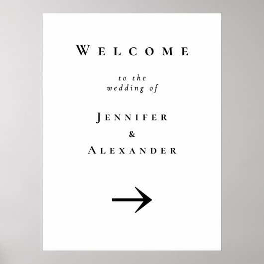 Welkom bij Wedding Sign Poster (Voorkant)