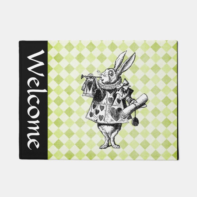 Welkom bij White Rabbit Deurmat (Voorkant)