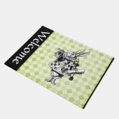 Welkom bij White Rabbit Deurmat (Schuin)