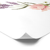 Welkom bij Wildflower Brunch en Bruiloft Bubbel Br Poster (Hoek)