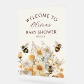 Welkom bij Wildflower Floral Baby shower Acryl Bord (Hoek)