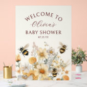 Welkom bij Wildflower Floral Baby shower Acryl Bord (Huwelijk)