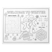 Welkom bij winter kinderactiviteit notitieblok (Voorkant)