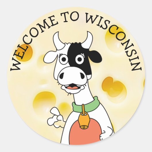 Welkom bij Wisconsin Swiss Cheese and Koe Stickers (Voorkant)