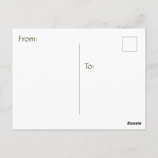 Welkom bij Wisconsin Tulpen in de sneeuw in april Briefkaart (Achterkant)