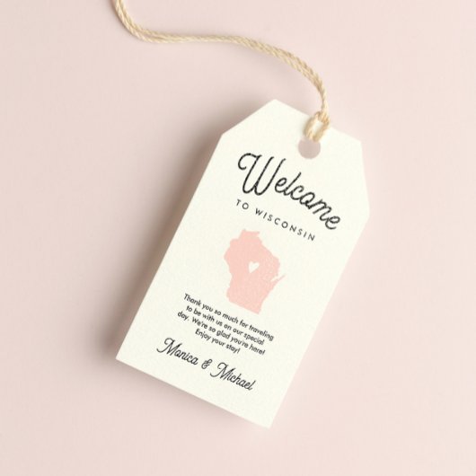 Welkom bij WISCONSIN Wedding OM HET EVEN WELKE KLE Cadeaulabel