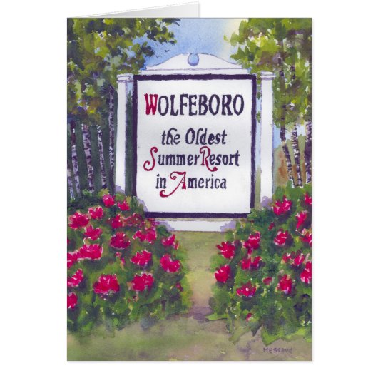 Welkom bij Wolfeboro NH Sign (Voorkant)