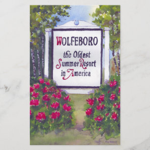 Welkom bij Wolfeboro NH Sign Briefpapier