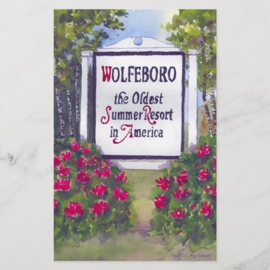 Welkom bij Wolfeboro NH Sign Briefpapier (Voorkant)