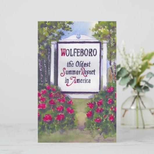 Welkom bij Wolfeboro NH Sign Briefpapier (Staand voorkant)