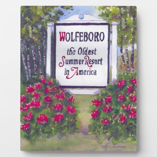 Welkom bij Wolfeboro NH Sign Fotoplaat (Voorkant)
