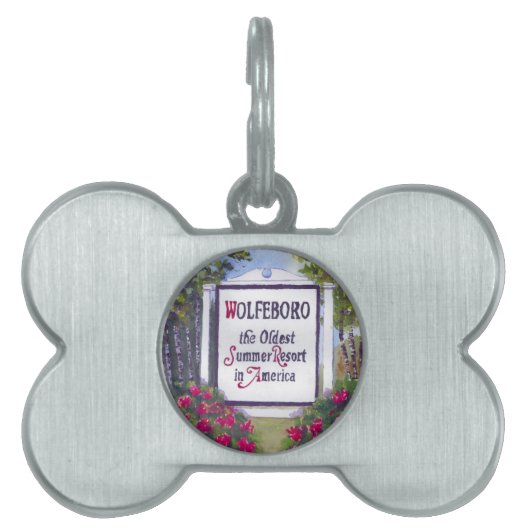 Welkom bij Wolfeboro NH Sign Huisdieren Naamplaatje (voorkant)