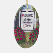 Welkom bij Wolfeboro NH Sign Keramisch Ornament (Rechts)