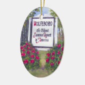Welkom bij Wolfeboro NH Sign Keramisch Ornament (Links)