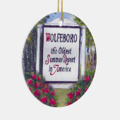 Welkom bij Wolfeboro NH Sign Keramisch Ornament (Rechts)