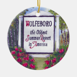 Welkom bij Wolfeboro NH Sign Keramisch Ornament