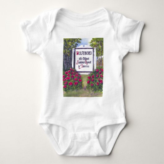 Welkom bij Wolfeboro NH Sign Romper (Voorkant)