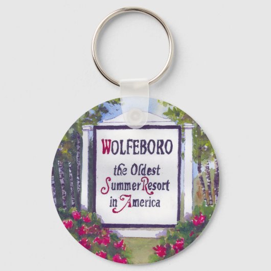Welkom bij Wolfeboro NH Sign Sleutelhanger (Voorkant)