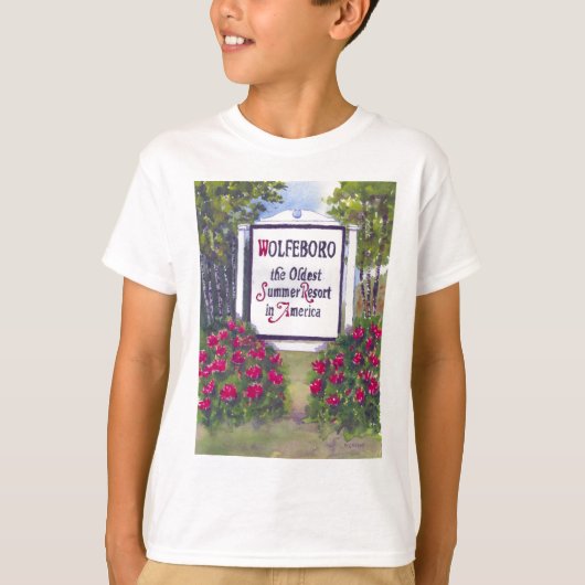 Welkom bij Wolfeboro NH Sign T-shirt (Voorkant)
