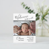Welkom bij World Baby Photo Birth Briefkaarten (Staand voorkant)