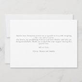 Welkom bij World Calligraphy Elegant Photo Baby Aankondiging (Achterkant)