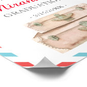 Welkom bij World Travel Airplane Graduparty Poster (Hoek)