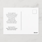 Welkom bij World Twin Birth Aankondiging Foto Briefkaart (Achterkant)