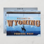 Welkom bij Wyoming Briefkaart met 2015-agenda (Voorkant / Achterkant)