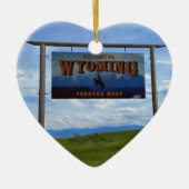 Welkom bij Wyoming Keramisch Ornament (Voorkant)
