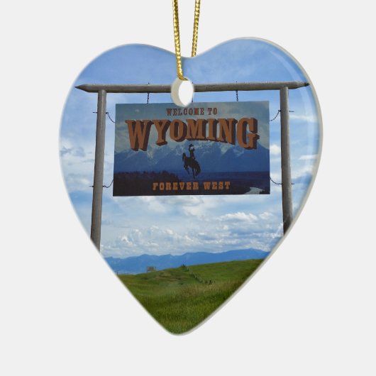 Welkom bij Wyoming Keramisch Ornament (Links)