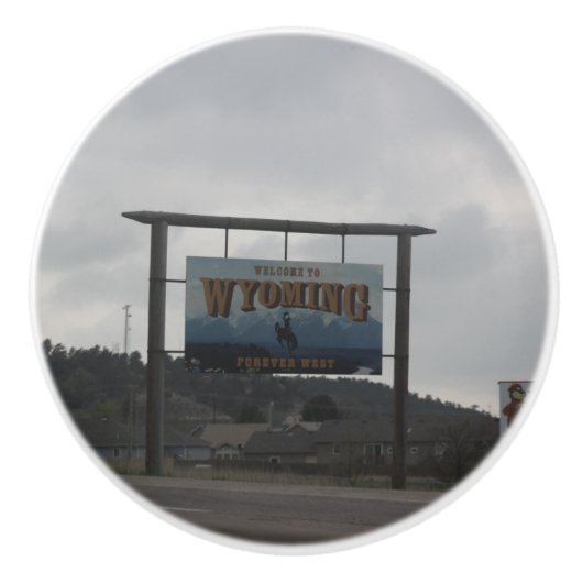 Welkom bij Wyoming Knob Keramische Knop (Voorkant)